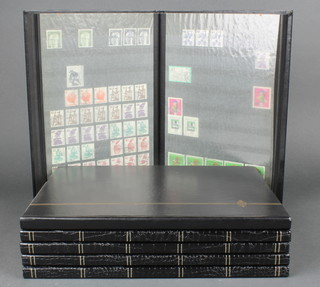6 black stockbooks containing World stamps including America, Germany and the rest of the world 