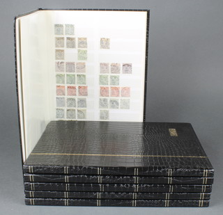 6 black stockbooks of mint and used world stamps including Germany, America, Spain, 