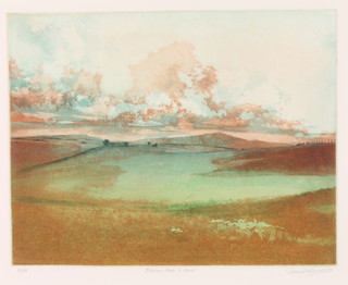 Donald Harris '89, proof print, signed in pencil "Brecon Moor and Cloud" 12/20 10 1/2" x 13 1/2" 