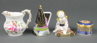 A Royal Crown Derby figure - Treasures of Childhood, Fleur 2 1/2" and 3 other items