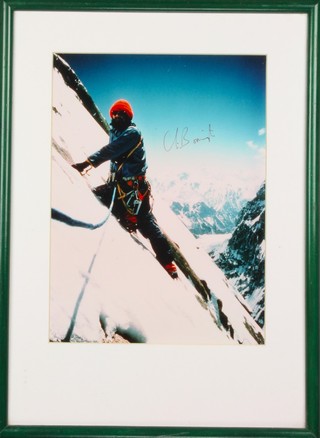 A signed photograph of Chris Bonington 11 1/2" x 8 1/2" 