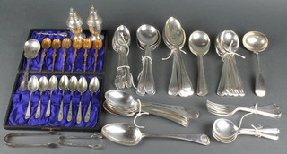 A quantity of Victorian and later silver plated cutlery  