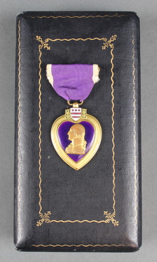 An American Purple Heart to Flight Sergeant Hayes, named and dated 11 January 1944, boxed  