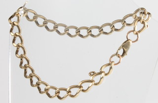 A 9ct gold flat link bracelet 11 grams
