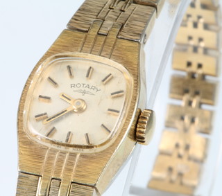 A lady's gilt cased mechanical Rotary wristwatch 