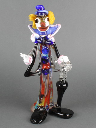 A Murano glass clown 11 1/2" 