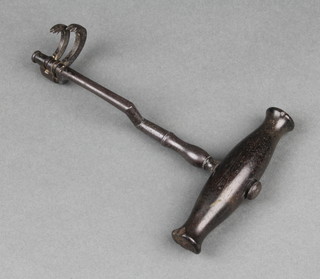Maw & Son, a 19th Century Dental tooth key with turned ebony handle 