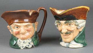 Two Royal Doulton character jugs Dick Turpin 6 1/2" and Old Charley 6 1/2"