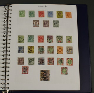 An album containing 4 penny blacks, numerous penny reds, 2 penny blues and other GB stamps, Victoria to Elizabeth II 