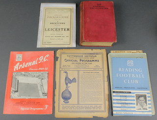 1 volume "The Football Encyclopedia" and a collection of 1940's/50's football programmes 