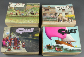 A collection of Giles Cartoon annuals including a commemorative 1947 edition, various editions no.6-50 and year annuals 1998-2005