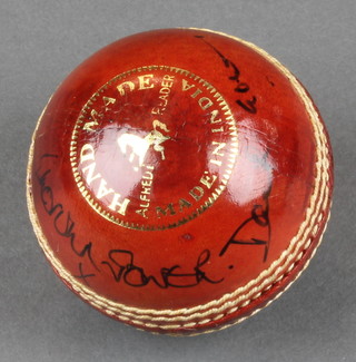 An England Alfred Reder cricket ball, signed by David Gower & Mrs Gower 
