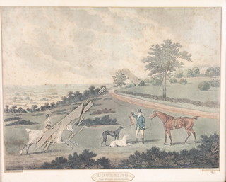 S N Sartorius, prints, Coursing, view of Lord Ardens Epsom and View of Epsom race course, 12" x 20"