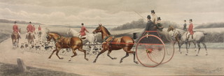 E A S Douglas 1895, prints,  "A Roadside Meet" and "Ten Miles from Kennels", 9" x 26"