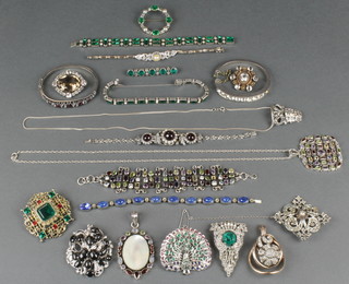A quantity of silver paste jewellery