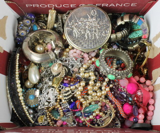 A large quantity of Victorian and later costume jewellery