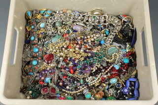 A large quantity of Victorian and later costume jewellery