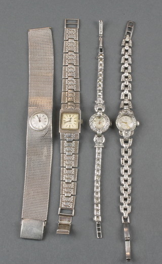 A lady's silver Rotary wrist watch 3 others