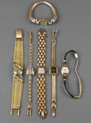 A lady's paste set Maresa wrist watch and 5 others 