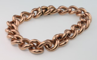 A 9ct gold hollow link bracelet, 25 grams