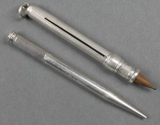 Two S Mordan & Co silver pencils