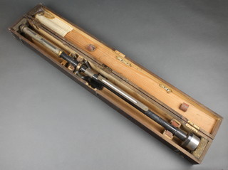 A Kew patent station barometer marked F Darton & Co Ltd London, no.S.2518/42, contained in a carrying case 