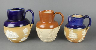 A Royal Doulton stoneware jug 4", 2 others 