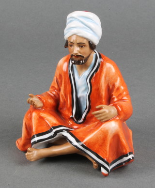 A rare Goebel figure of a seated Arab with crossed legs 4 1/4" 