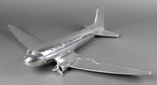 A chromium plated model of a Douglas DC3 Dakota 22"  