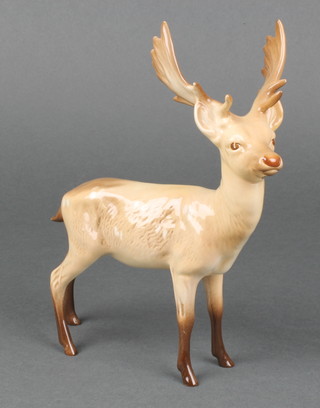 A Beswick figure of a standing deer 7 1/2"