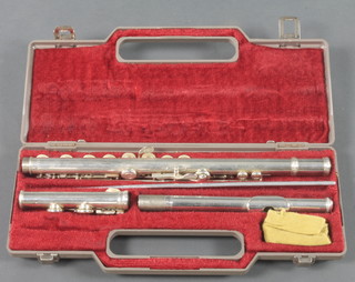 Rampone & Cazzani, a Milano silver plated flute, cased  