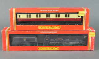 A Hornby model locomotive R.380 Clevedon Court together with a Hornby R149X sleeping car 