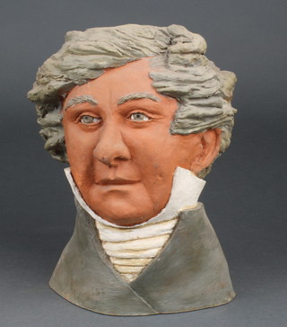 A Bob Fitzgerald bust of a Regency gentleman 9"
