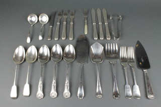 A quantity of  silver plated Kings pattern cutlery