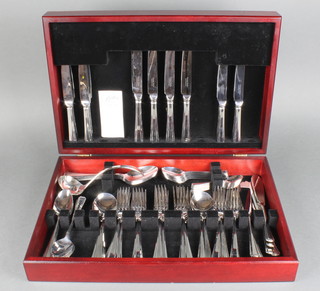 A cased 85 piece canteen of George Butler cutlery for 8 
