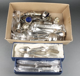 A quantity of mixed plated cutlery 