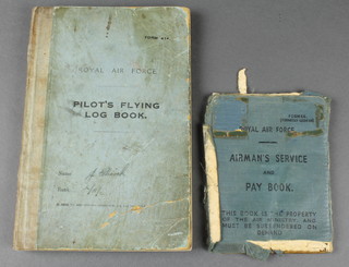 Pilot's flying logbook 9/9/30 to 30/12/35 561704 Flt. Sgt. J.O.Ellicock (210 Flying Southamptons) (810 Flying from HMS Courageous) with service and pay book, medal entitlement for 39-45 Star and Defence medal  