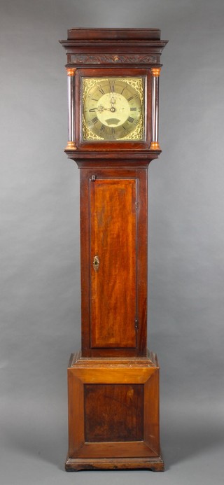 Thomas Cottell of Grenkerne, an 18th Century 30 hour striking longcase clock with bird cage movement and 11" dial marked, contained in an oak case 
