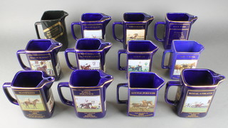 A collection of Wade racing water jugs, The Martel Grand National, 12 