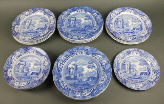 A quantity of Spode Italian Garden dinnerware comprising 4 shallow bowls, 4 deep bowls, 1 side plate and 16 dinner plates 