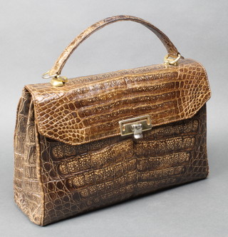A simulated crocodile handbag
