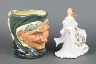 A Royal Doulton character jug - Granny D5521 7" and a Royal Worcester figure Eternity 7" 