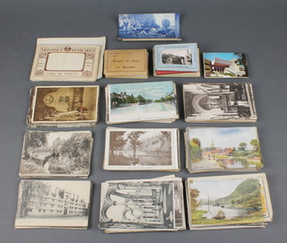 A collection of various early 20th Century black and white and coloured postcards of Oxbridge Colleges, Cathedrals and Continental etc 