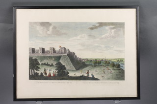 19th Century prints, Thames side studies Twickenham (2), Hampton Court and Windsor 14 1/2" x 19 1/2" 