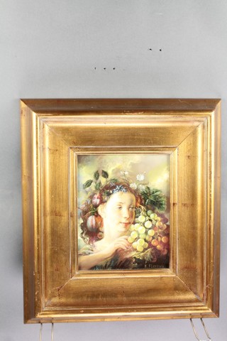 Eleanor Flerova, oil on canvas, signed, "Summer Wind" 10" x 8" 