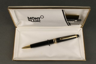 A Mont Blanc ball point pen, in original box and guarantee 