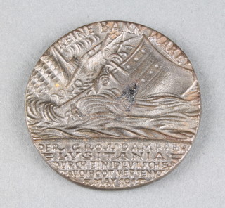 A Lusitania medal, unboxed