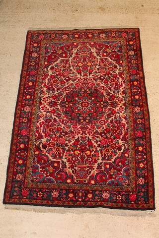 A Persian red and white ground Borchaloo 94"  x 58" 