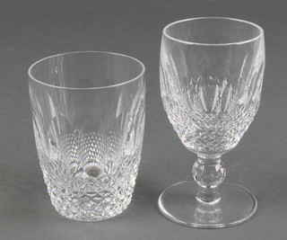 2 Waterford Crystal Colleen pattern small wines 4 1/4" and 3 small tumblers 3 1/2" 