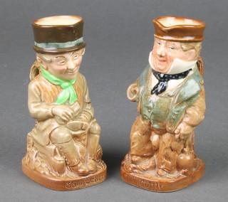 Two Royal Doulton character jugs - Sam Weller and Cap'n Cuttle, both with A marks 4 1/2" 